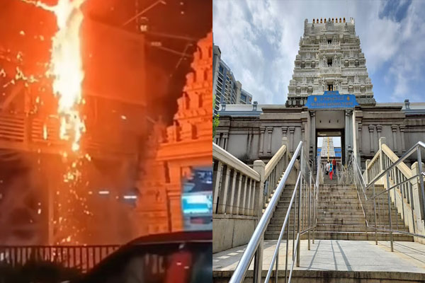 ಇಸ್ಕಾನ್ ದೇವಾಲಯದ ಸ್ಕೈವಾಕ್ ಬಳಿ ಬೆಂಕಿ: ತಪ್ಪಿದ ಭಾರಿ ಅನಾಹುತ!